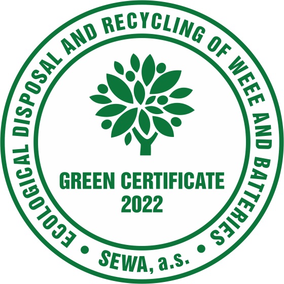 GREEN CERTIFICATE SEWA a.s.