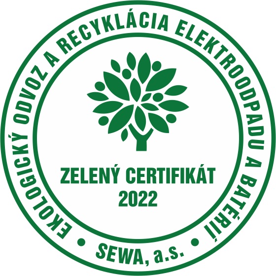 GREEN CERTIFICATE SEWA a.s.